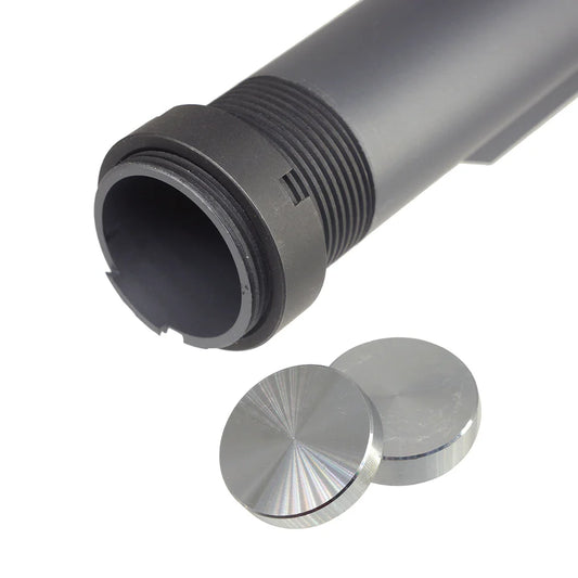 Angry Gun CNCアルミミルスペック6ポジションGBBバッファーーチューブ - セラコートグレー, VFC / WE / GHK GBB仕様