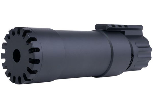 Angry Gun KWA MP9 / KSC TP9 コンパクサプレッサー - トレーサーバージョン (ブラック、AGトレーサーシステム搭載 - フレイムエフェクト)