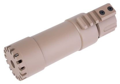 Angry Gun KWA MP9 / KSC TP9 コンパクサプレッサー - トレーサーバージョン (FDE w/ AG トレーサーシステム - フレイムエフェクト)
