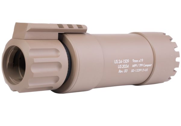 Angry Gun KWA MP9 / KSC TP9 コンパクサプレッサー - トレーサーバージョン (FDE w/ AG トレーサーシステム - フレイムエフェクト)