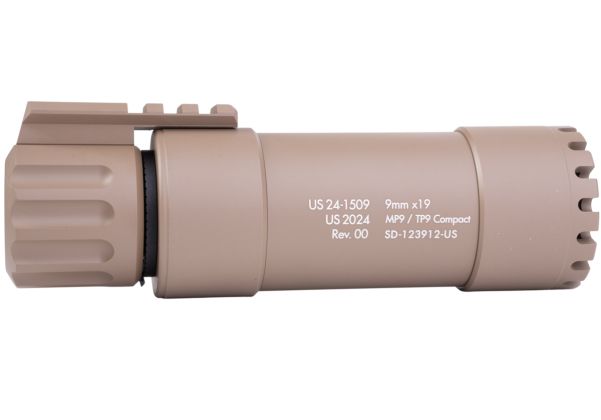Angry Gun KWA MP9 / KSC TP9 コンパクサプレッサー - トレーサーバージョン (FDE w/ AG トレーサーシステム - フレイムエフェクト)