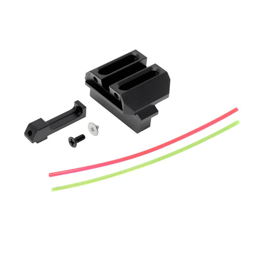 AIP アルミファイバー固定キャリーサイトセット マルイ G17 GBB エアソフトガン用 (AIP005-TMGK-01)