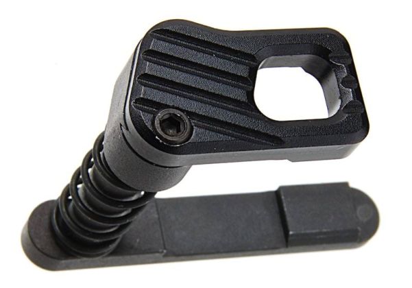 Alpha Parts Systema PTW マガジンキャッチセット (タイプB、CNCスチール) - ブラック