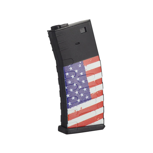 APS 130連装U-Magマガジン M4 AEG用 アメリカ国旗柄 (AER152)