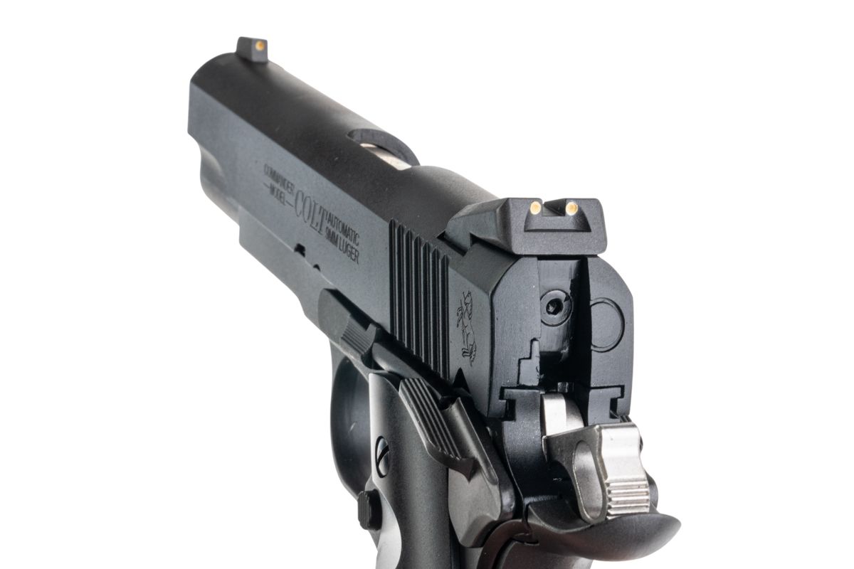 EMG 6mm プロショップ コルトライセンス 1911 コンバットエリートコマンダー GBB エアソフトピストル - BK (アーミー製)