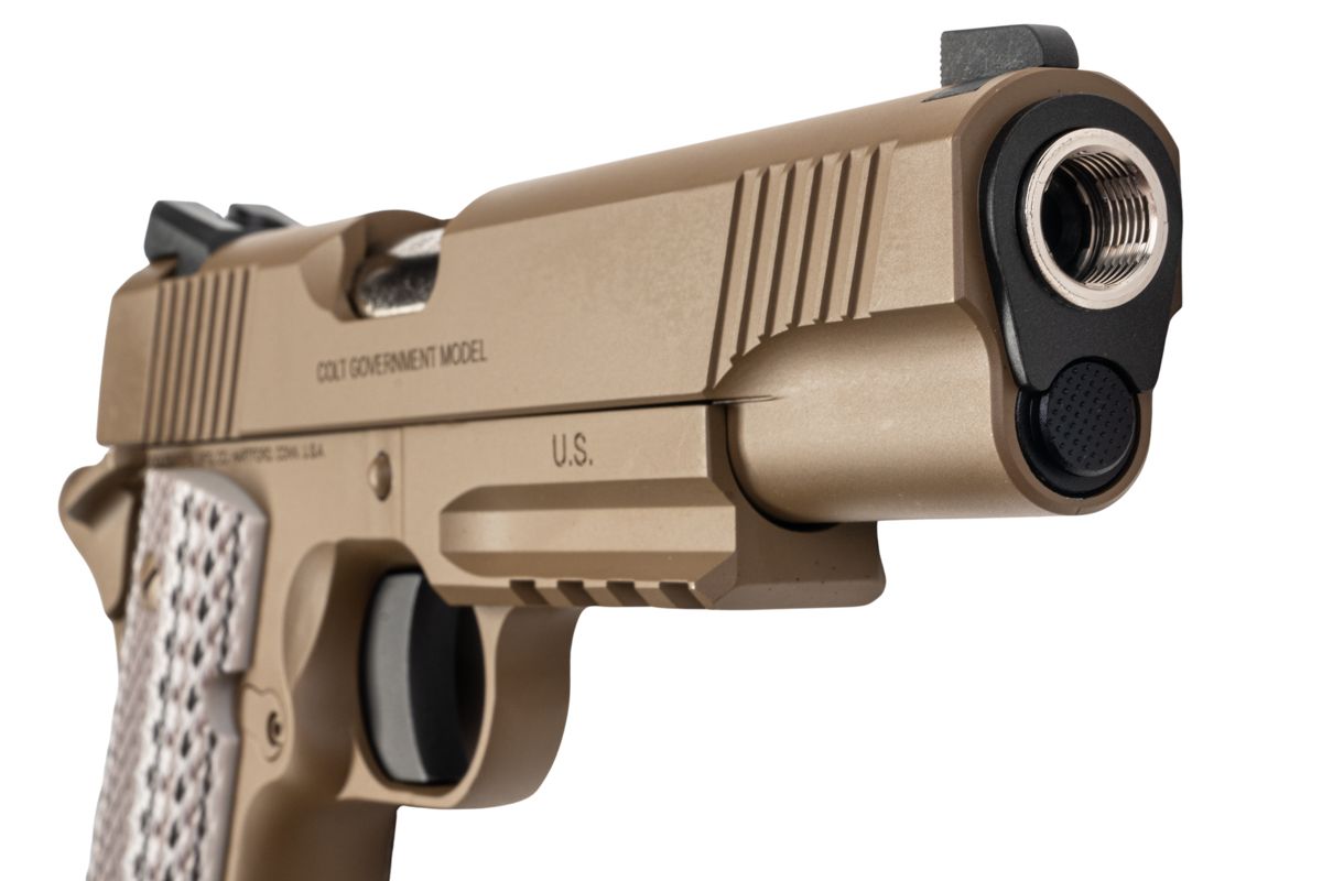 EMGCybergun コルトライセンス 1911 M45A1 GBB エアソフトピストル (T8) - FDE (Army Armament製)