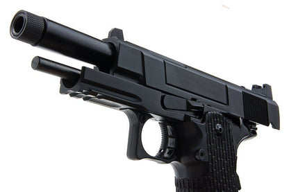 Army Armament R504 コスタ VIPスタイル グリーンガス エアソフトピストル RMRマウントベース付き - ブラック