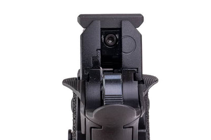 Army Armament JW3 TTI アルファ GBB エアソフト ピストル (CNC GBBスライド) ハンドメイド スティップリング グリップ付き - ブラック