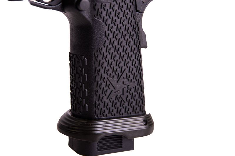 EMG 6MM プロショップ スタッカート P 2011 コンペンセイター付きガスエアソフトピストル - BK (R611-2) (ARMY ARMAMENT 製)