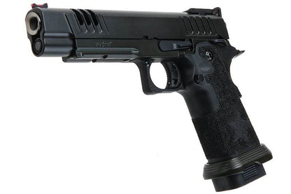Army Armament HI-CAPA グリーン ガス エアソフトピストル - (BK、スターストリップグリップ付き) (R611-SG)