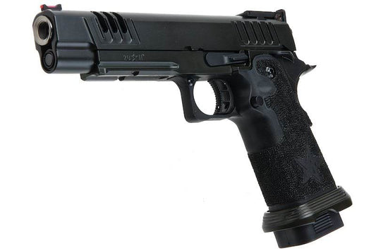 Army Armament HI-CAPA グリーン ガス エアソフトピストル - (BK、スターストリップグリップ付き) (R611-SG)