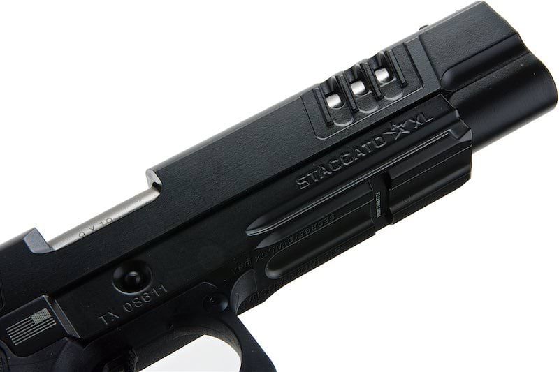 Army Armament HI-CAPA グリーン ガス エアソフトピストル - (BK、スターストリップグリップ付き) (R611-SG)