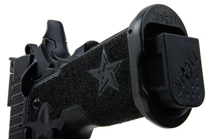 Army Armament HI-CAPA グリーン ガス エアソフトピストル - (BK、スターストリップグリップ付き) (R611-SG)