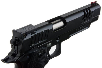 Army Armament HI-CAPA グリーン ガス エアソフトピストル - (BK、スターストリップグリップ付き) (R611-SG)