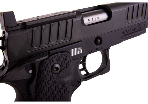 ARMY ARMAMENT  スタッカート C2 2011 コンペンセイター付き ガス エアソフト ピストル - ブラック (R612-4)