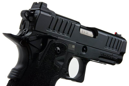 Army Armament RMR HI-CAPA グリーンガス エアソフトピストル - (BK、スターストリップグリップ付き) (R612-SG)