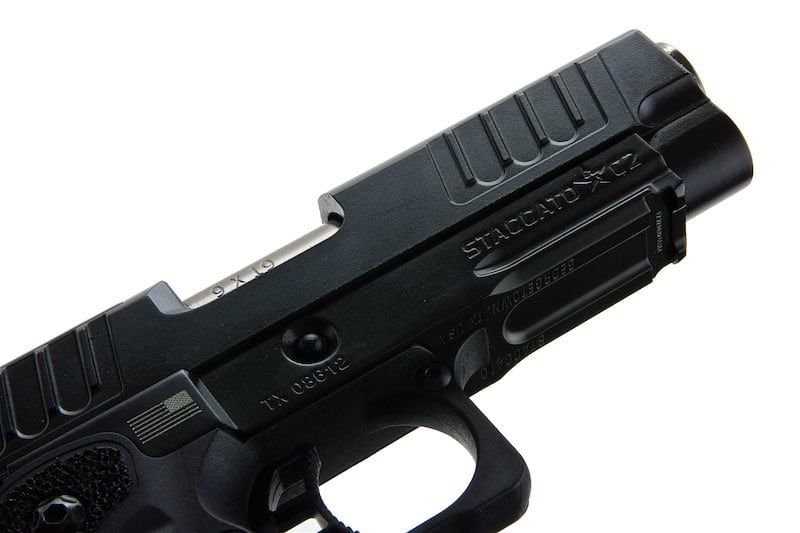 Army Armament RMR HI-CAPA グリーンガス エアソフトピストル - (BK、スターストリップグリップ付き) (R612-SG)