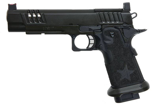 Army Armament RMR HI-CAPA グリーンガス エアソフトピストル - (BK、スターストリップグリップ付き) (R613-SG)