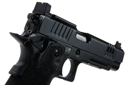 Army Armament RMR HI-CAPA グリーンガス エアソフトピストル - (BK、スターストリップグリップ付き) (R613-SG)