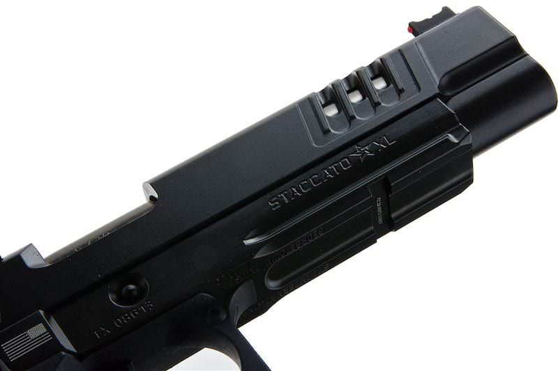 Army Armament RMR HI-CAPA グリーンガス エアソフトピストル - (BK、スターストリップグリップ付き) (R613-SG)