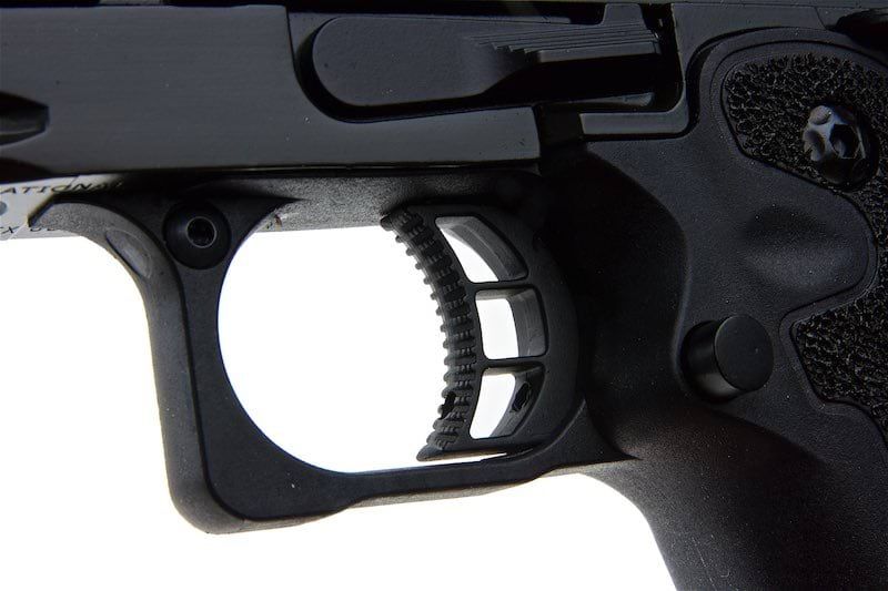 Army Armament RMR HI-CAPA グリーンガス エアソフトピストル - (BK、スターストリップグリップ付き) (R613-SG)