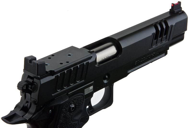 Army Armament RMR HI-CAPA グリーンガス エアソフトピストル - (BK、スターストリップグリップ付き) (R613-SG)