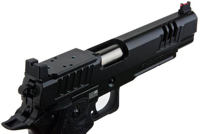 Army Armament RMR HI-CAPA グリーンガス エアソフトピストル - (BK、スターストリップグリップ付き) (R613-SG)