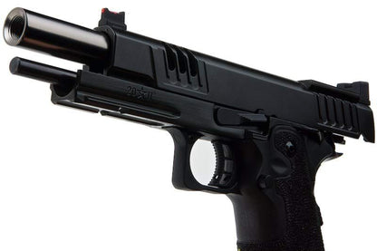 Army Armament RMR HI-CAPA グリーンガス エアソフトピストル - (BK、スターストリップグリップ付き) (R613-SG)