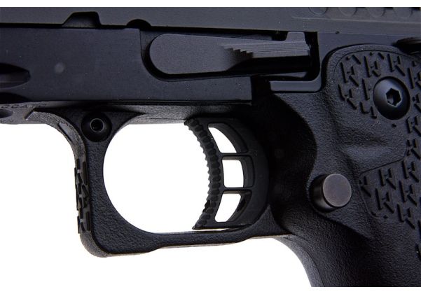 EMG 6mm プロショップ スタッカート C2 2011 RMR ス赤アウターバレル付き グリーンガスエアソフトピストル - BK (Army Armament X T8製)