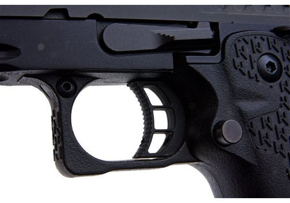 EMG 6mm プロショップ スタッカート C2 2011 RMR ス赤アウターバレル付き グリーンガスエアソフトピストル - BK (Army Armament X T8製)