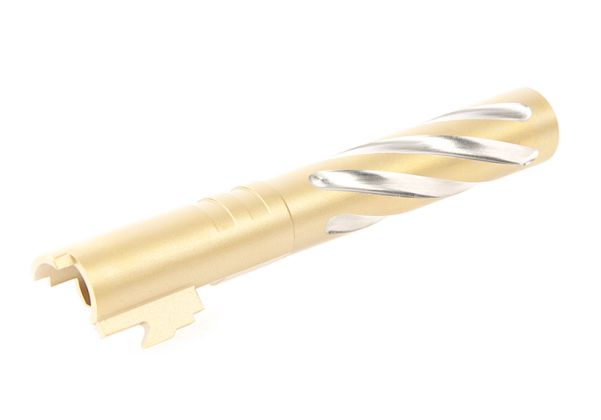 GK Tactical Tokyo Marui ハイキャパ 5.1 GBB エアソフトガン アウターバレル (トルネード、ステンレススチール) - 金(きん)