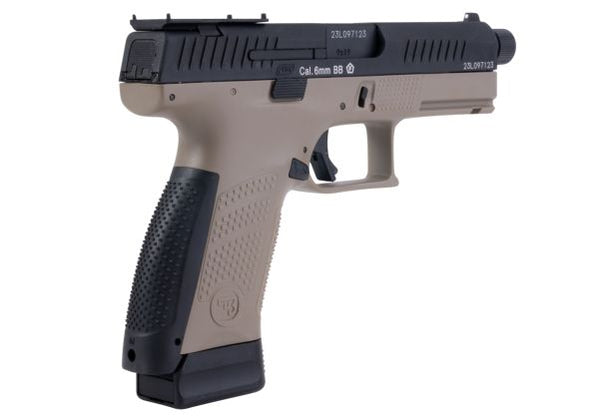 ASG CZ P-10C GBB ピストル エアソフト (CO2 バージョン、光学機器対応) - デュアル トーン ブラック/FDE