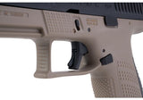 ASG CZ P-10C GBB ピストル エアソフト (CO2 バージョン、光学機器対応) - デュアル トーン ブラック/FDE