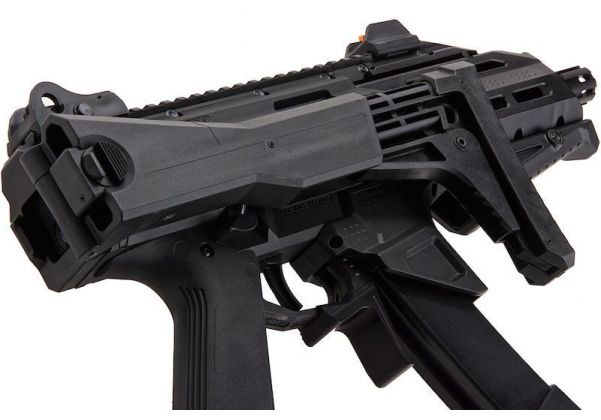 ASG CZ SCORPION EVO 3 ATEC エアソフト AEG ライフル - ブラック (2 つの追加マガジン付き)