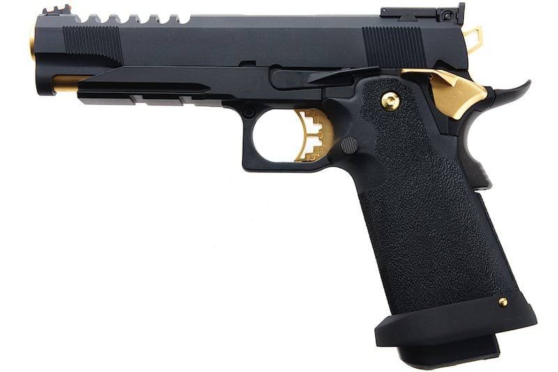 AW Custom  HI-CAPA 5.1 HX27 グリーンガス エアソフトピストル - (BK/GD)