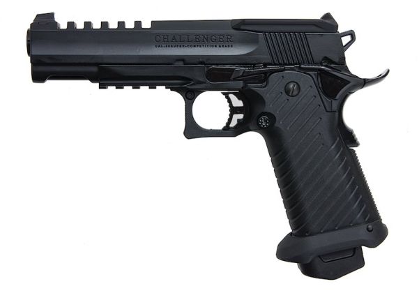 ICS CHALLENGER Hi Capa グリーンガスエアソフトピストル - ブラック
