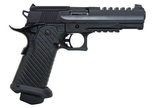 ICS CHALLENGER Hi Capa グリーンガスエアソフトピストル - ブラック
