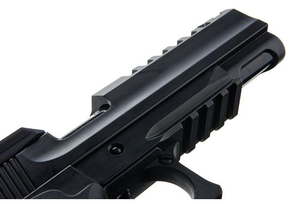 ICS CHALLENGER Hi Capa グリーンガスエアソフトピストル - ブラック

