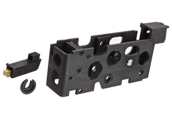 Bow Master VFC MP5A5 GBBR エアソフト GMF トリガーボックスケース (3ラウンドバースト) - CNCスチール、ブラック