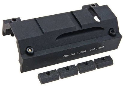 Bow Master VFC MP5 GBB ロープロファイルマウント (CNCアルミニウム / アルミ、ブラック) - WE MP5 GBBと互換性あり