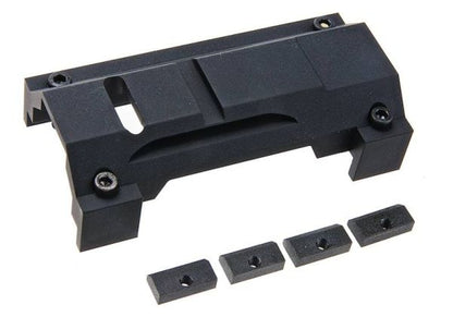 Bow Master VFC MP5 GBB ロープロファイルマウント (CNCアルミニウム / アルミ、ブラック) - WE MP5 GBBと互換性あり