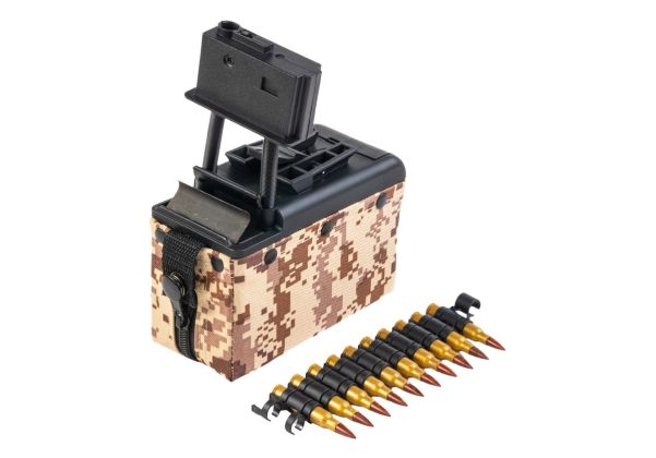 Battleaxe A&K M249 AEG サウンドコントロールドラムマガジン（2200発） - デジタルデザート（DD）