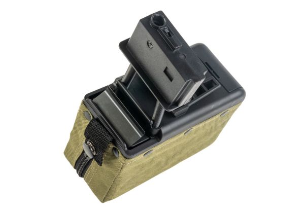 Battleaxe A&K M249 AEG サウンドコントロールドラムマガジン（2200発） - OD