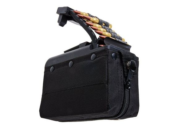 Battleaxe x T8 A&K MK46 Mod 0 ミニミ AEG ドラムマガジン (2000発、サウンドコントロール、タービンシステム) - BK