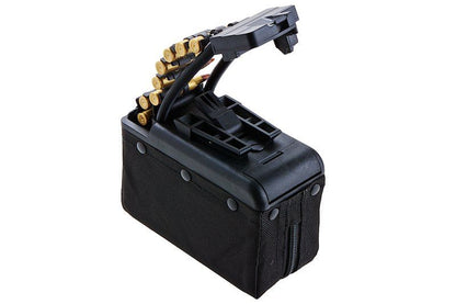 Battleaxe x T8 A&K MK46 Mod 0 ミニミ AEG ドラムマガジン (2000発、サウンドコントロール、タービンシステム) - BK