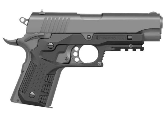 Recover Tactical Compact 1911 (オフィサーサイズ) CC3C グリップ＆レイルシステム - ブラック