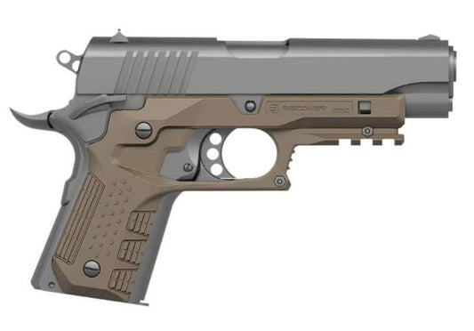 Recover Tactical Compact 1911 (オフィサーサイズ) CC3C グリップ＆レイルシステム - タン