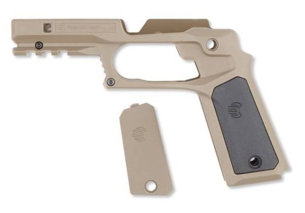 Recover Tactical 1911シリーズ CC3PTTB タンフレーム レイル付き (タン＆ブラックパネル付き)
