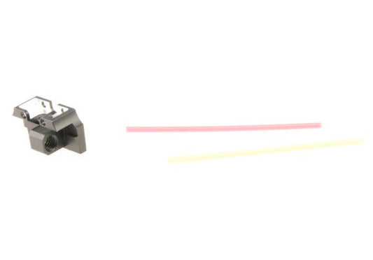 COWCOW Technology ファイバーオプティックリアサイトプレート Tokyo Marui HI-CAPAGBBピストル用 - ブラック