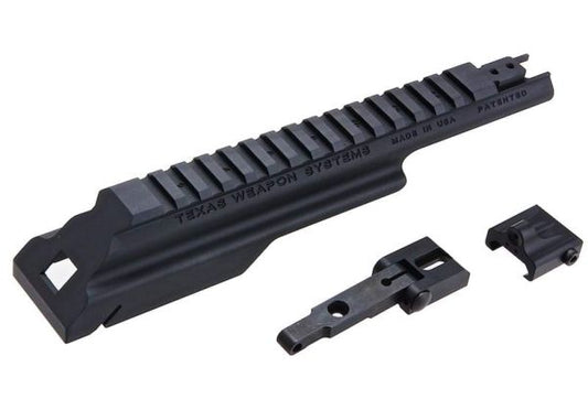 C&C Tac Tokyo Marui AKM GBBR エアソフトガン ドッグレッグレイル トップカバー Gen 3 Krinkov AKスタイル - ブラック